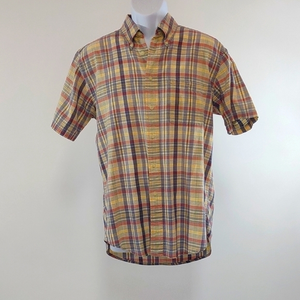 Men's Pendleton‎ 100% cotton short sleeved plaid casual button down